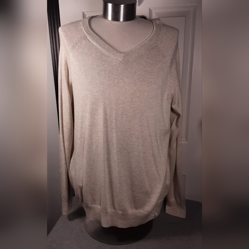 NWT Men's V-neck Lucky Brand Sweater Sz. XXL Oatmeal